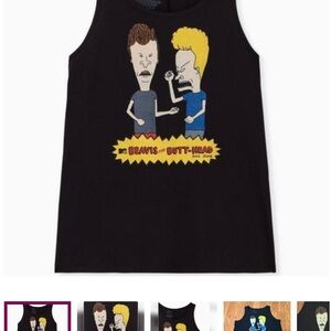 Torrid Black Beavis and Butt-Head tank Size 2 2X 16-18